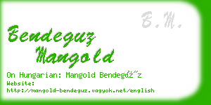 bendeguz mangold business card